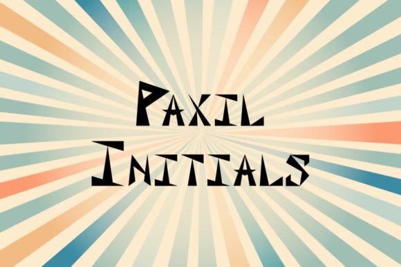 Paxil Initials: A Sharp, Stylish Display Font for Crafters and Makers