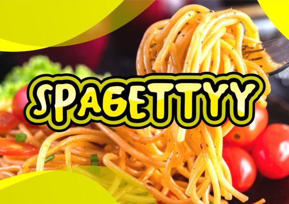 Spagettyy: A Food-Themed Display Font for Scroll-Stopping Marketing Visuals