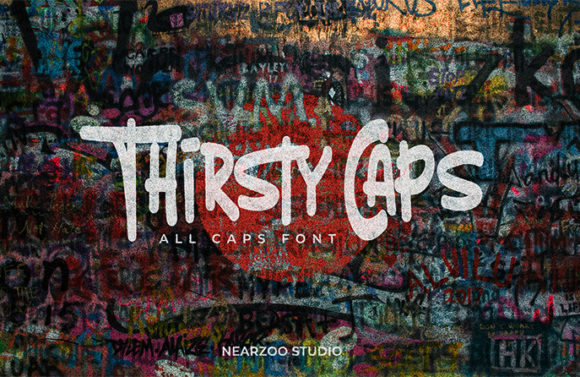 Thirsty Caps: A Bold Display Font for Crafters and Product Designers