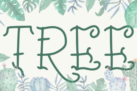 Tree Font: A Whimsical Display Typeface for Crafters and Makers